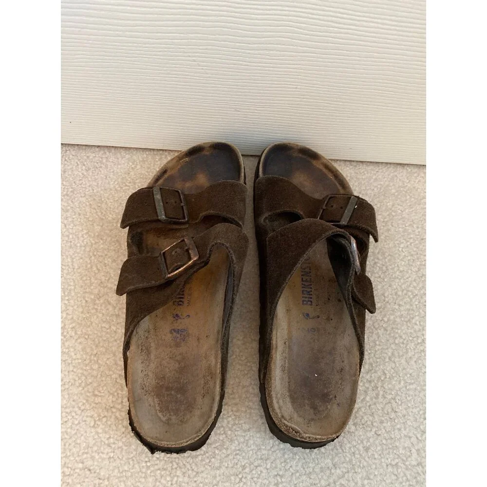 Birkenstock brown suede sandals size 42